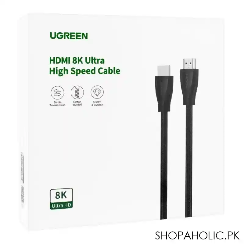 ugreen hdmi 8k ultra high speed cable with braided, 2m, 80403 main image