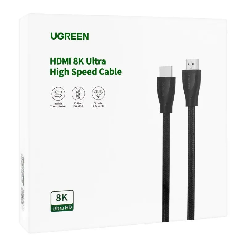 ugreen hdmi 8k ultra high speed cable with braided, 2m, 80403 main image