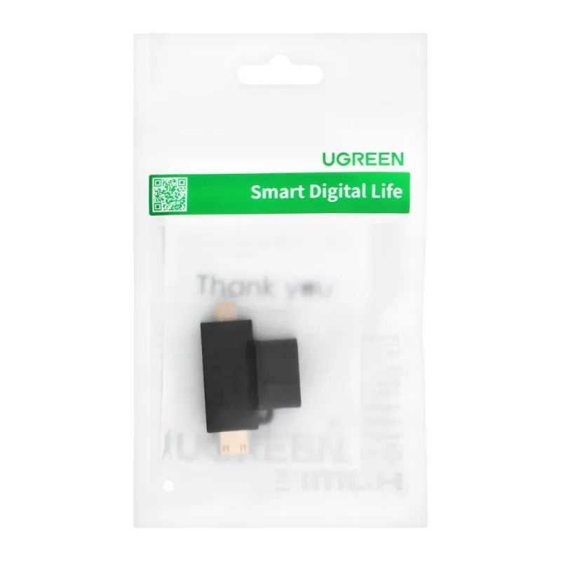 ugreen micro hdmi + mini hdmi male to hdmi female adapter, black, 20144 image4