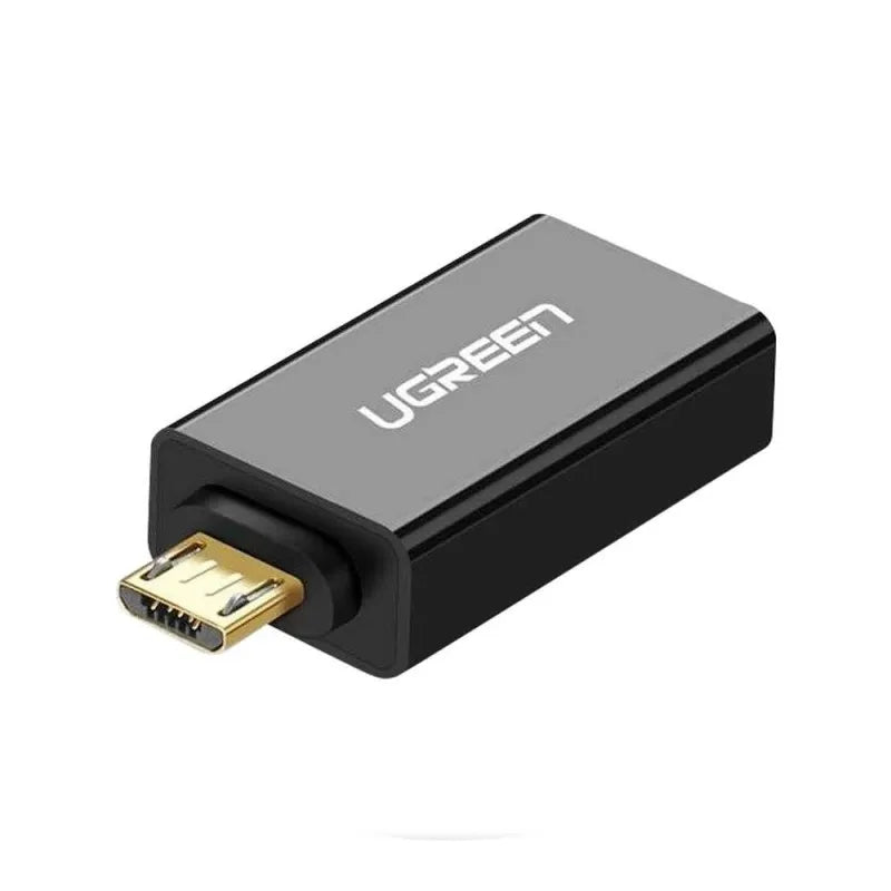 ugreen micro usb to usb 2.0 otg adapter, black, 30530 main image