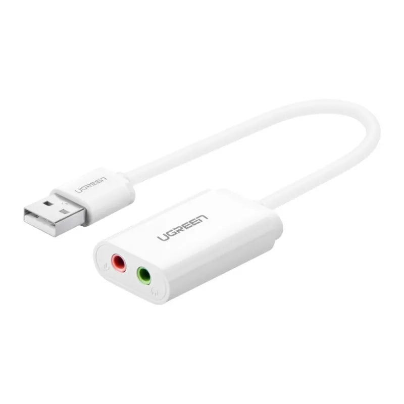 ugreen usb 2.0 external sound adapter, white, 30143 image2