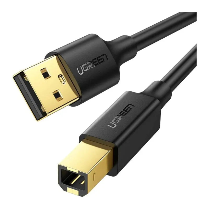 ugreen usb 3.0 am to bm printer cable, 2m, black, 10372 main image