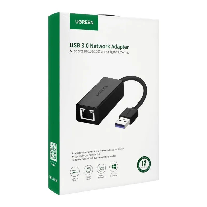 ugreen usb 3.0 gigabit network adapter, black, 20256 image3