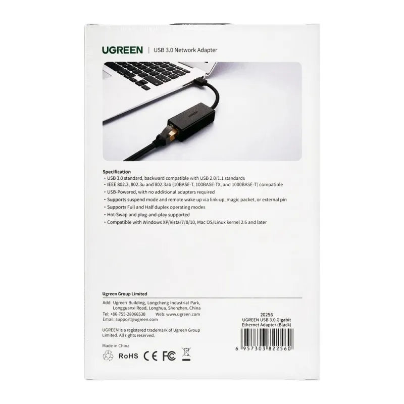 ugreen usb 3.0 gigabit network adapter, black, 20256 image4