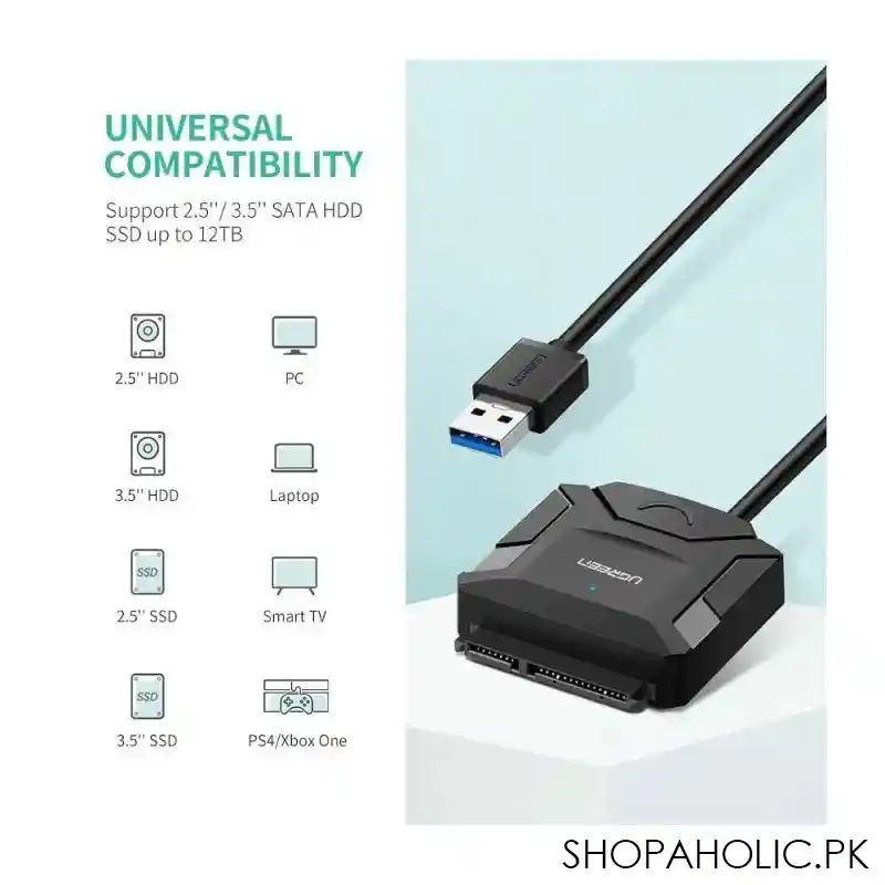 ugreen usb 3.0 to sata iii hard drive adapter, 20611 image3