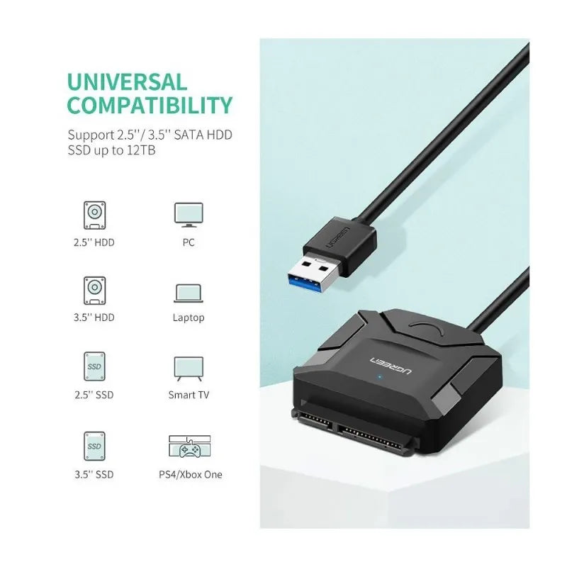 ugreen usb 3.0 to sata iii hard drive adapter, 20611 image3