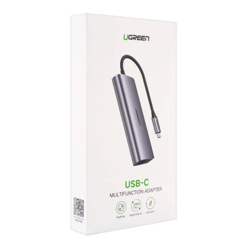 ugreen usb c 3x usb 3.0 + rj45 + micro usb multifunction adapter, 60718 image2