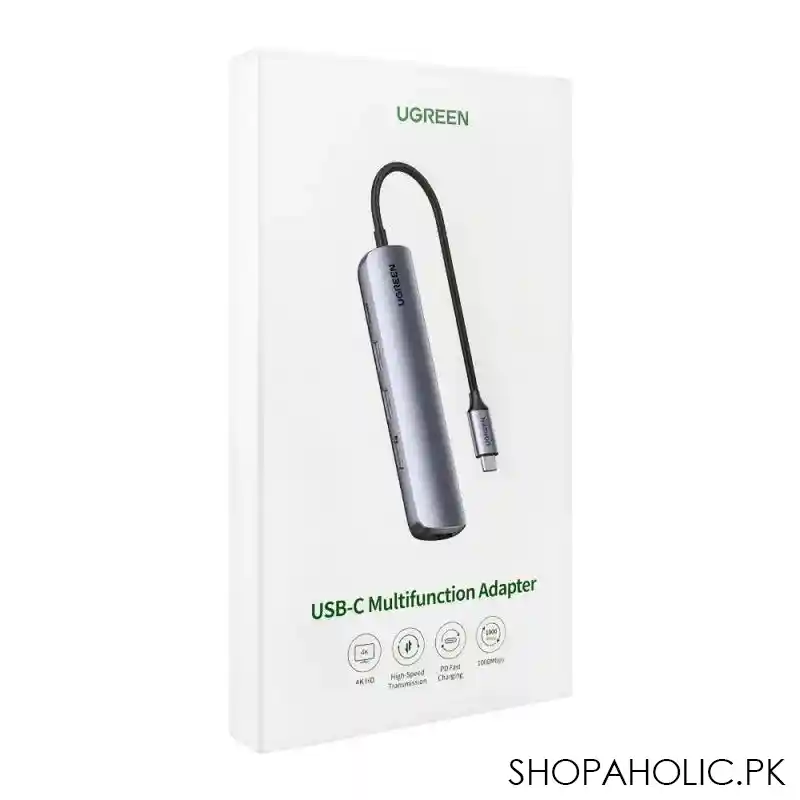 ugreen usb c to 2xusb 3.0 + hdmi + rj45 multifunction adapter, 10919 image2