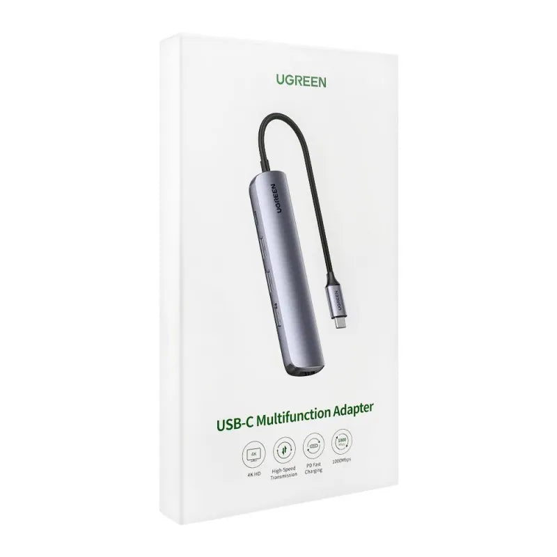 ugreen usb c to 2xusb 3.0 + hdmi + rj45 multifunction adapter, 10919 image2