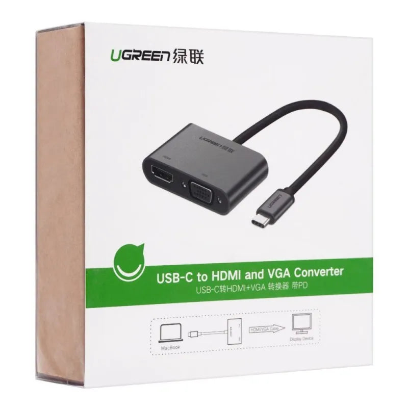 ugreen usb c to hdmi and vga converter, silver, 50505 image4