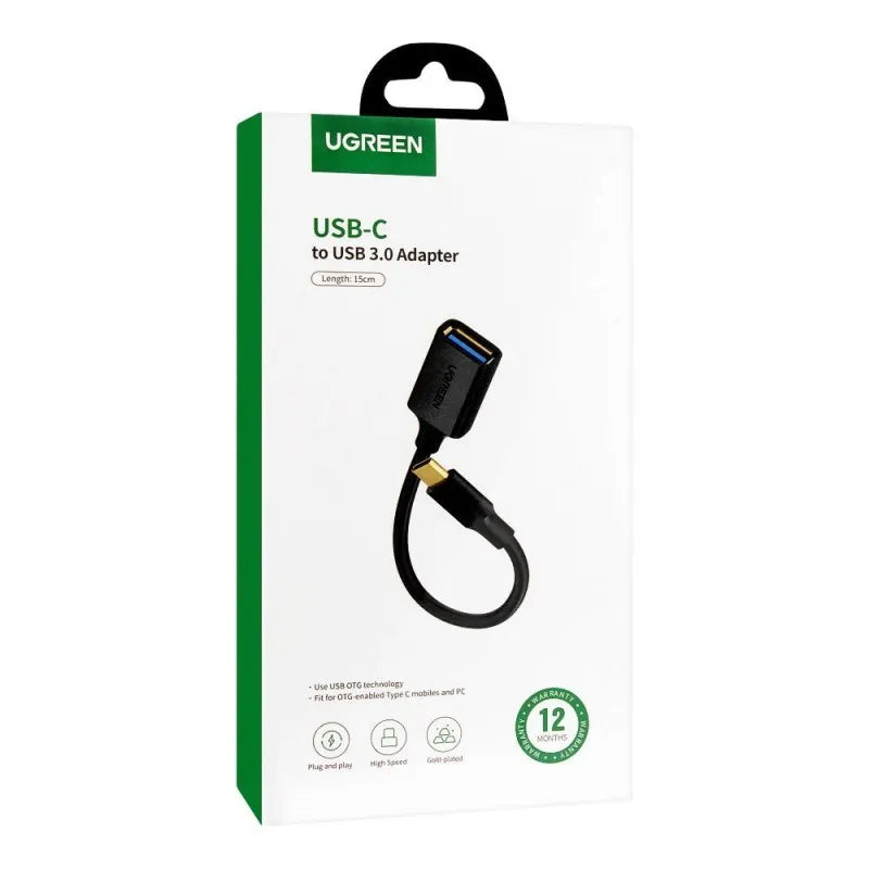 ugreen usb c to usb 3.0 adapter female cable, black, 30701 image2