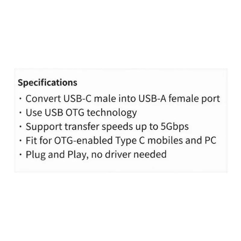 ugreen usb c to usb 3.0 adapter female cable, black, 30701 image4