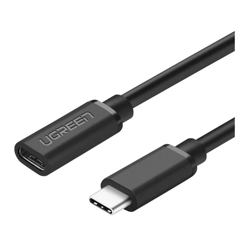 ugreen usb type c male to female extension cable, 0.5m, black, 40574 main image