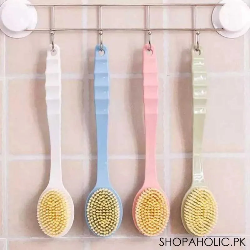 ultra soft bristle bath shower brush for back body scrubber with long handle image2