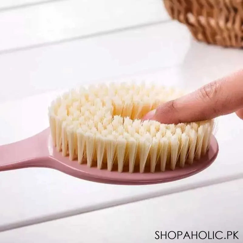 ultra soft bristle bath shower brush for back body scrubber with long handle image3