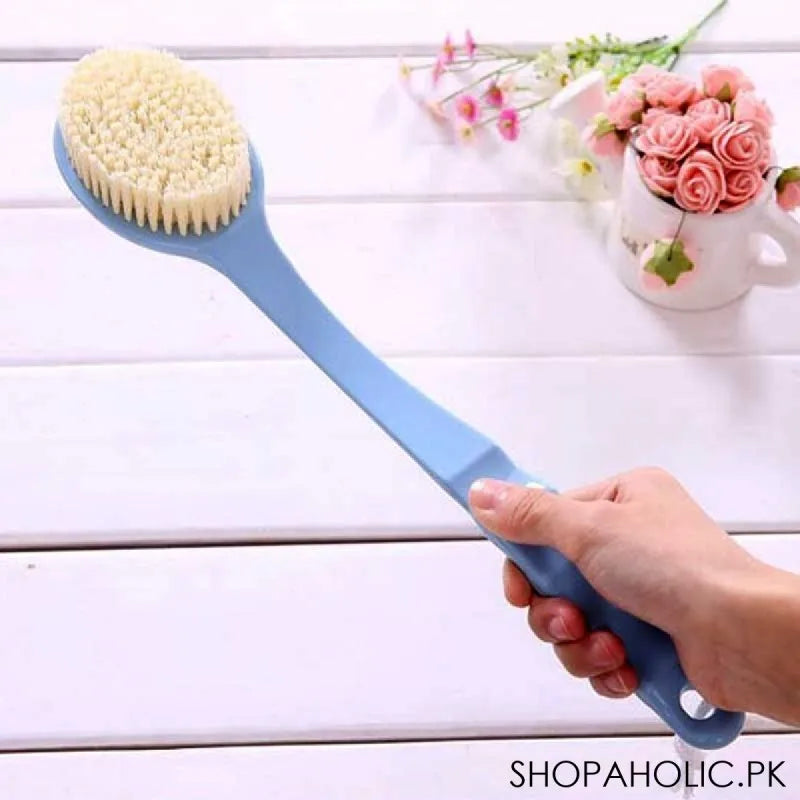 ultra soft bristle bath shower brush for back body scrubber with long handle main image