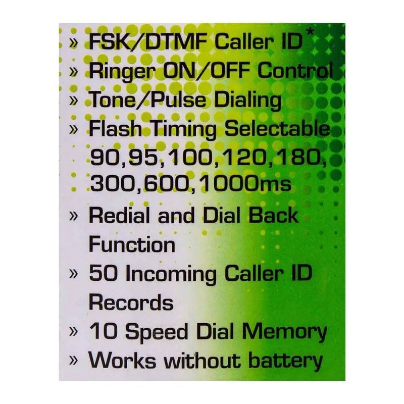 uniden trimline caller id corded phone, black, as7103 image4