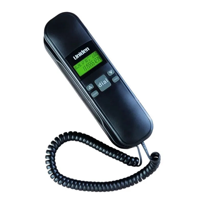 uniden trimline caller id corded phone, black, as7103 main image