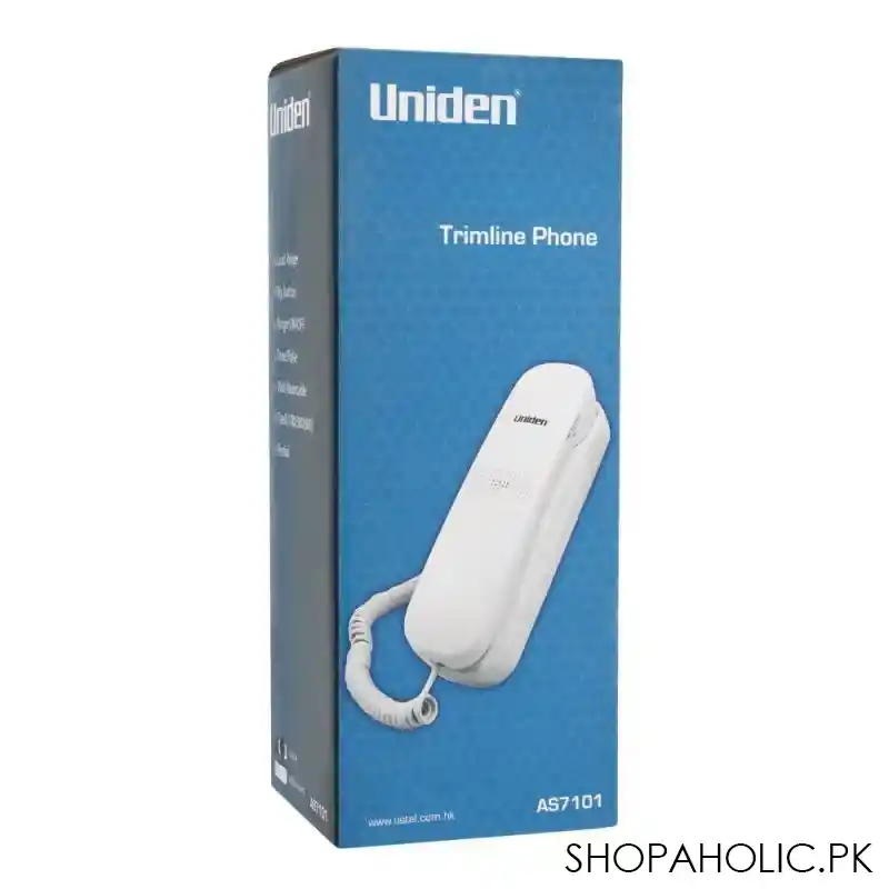 uniden trimline corded phone, black, as7101 image3