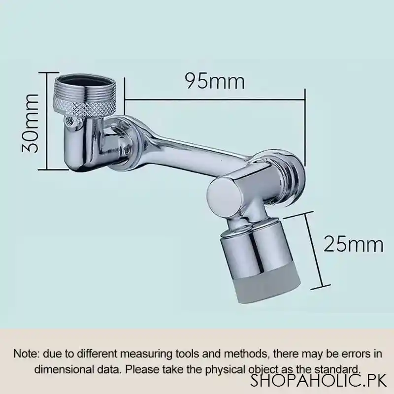 universal 1080 degree swivel extension faucet aerator rotate robotic arm tap extender image2