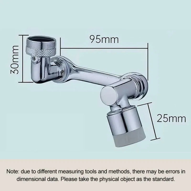 universal 1080 degree swivel extension faucet aerator rotate robotic arm tap extender image2