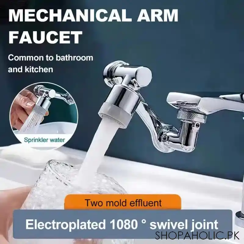 universal 1080 degree swivel extension faucet aerator rotate robotic arm tap extender main image