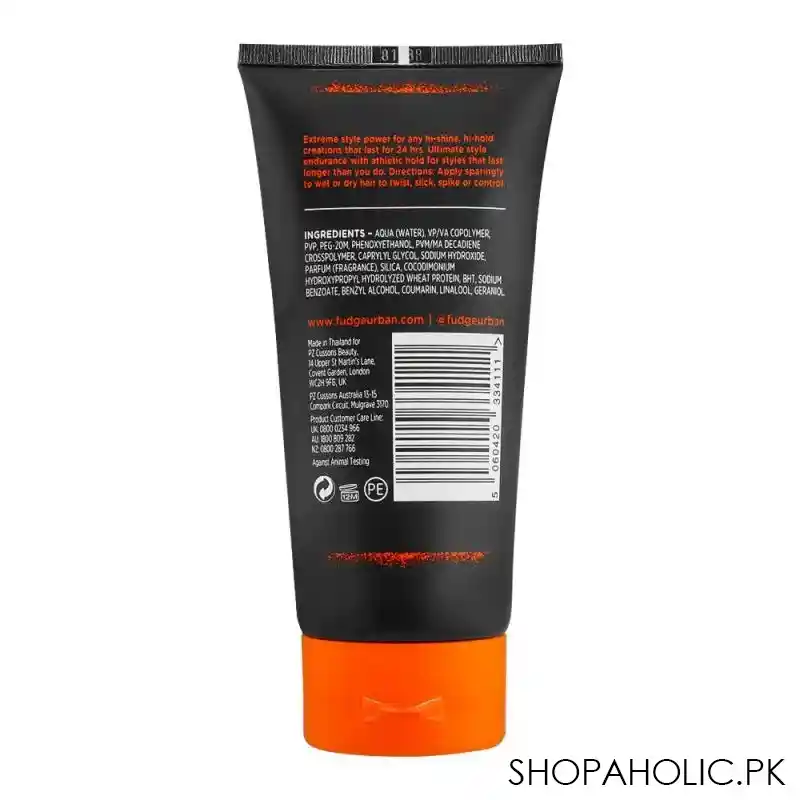 urban fudge hold up ice freeze styling gel, extreme hold for 24 hours, 150ml image2