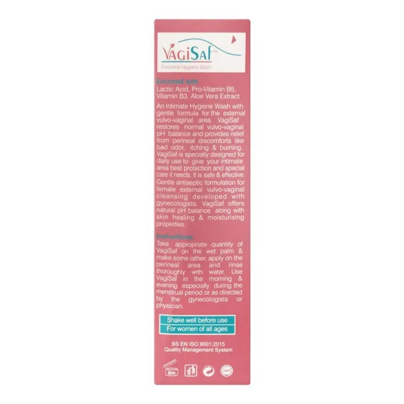 vagisaf feminine hygiene wash, 65ml image2