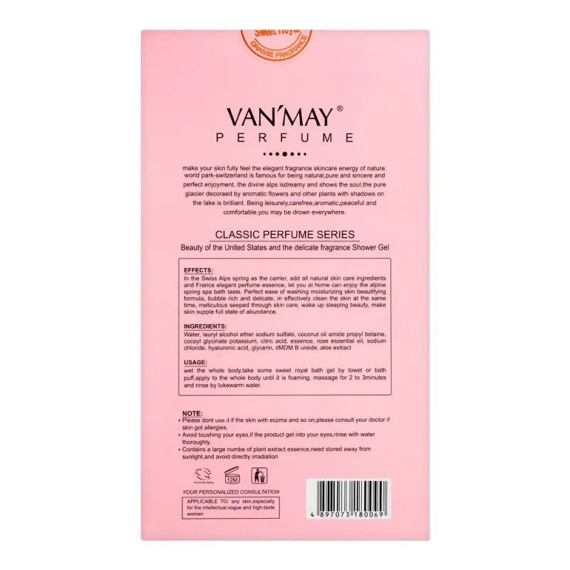 van'may sweet royal duet jiao rui luxury perfume body wash, 500ml image2