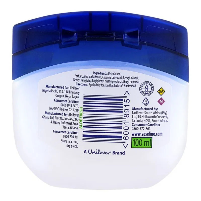 vaseline blueseal aloe fresh light hydrating jelly 100ml image2