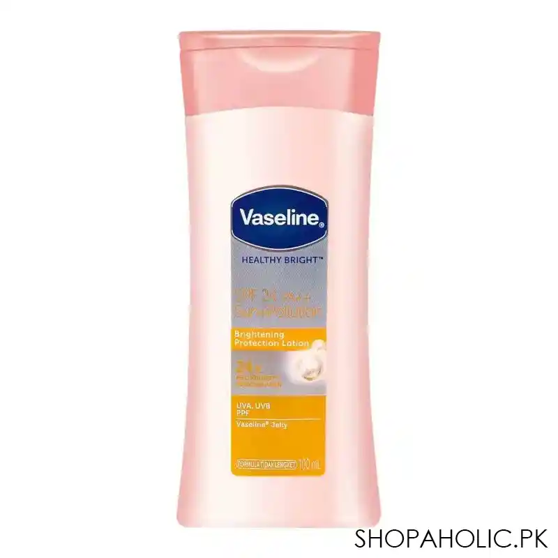 vaseline healthy bright spf 24 sun+ pollution brightening protection lotion, 100ml main image