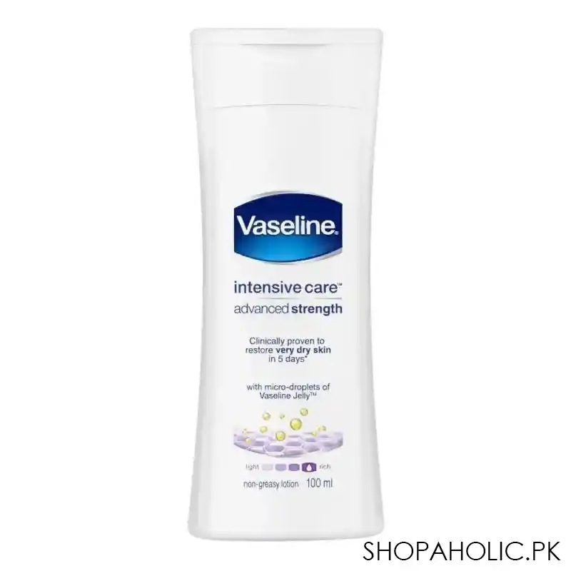 vaseline intensive care advanced strength body lotion, 100ml main image