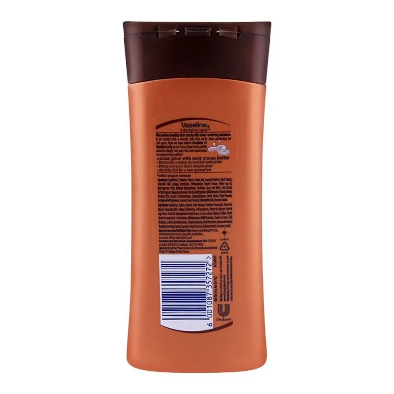 vaseline intensive care cocoa glow pure cocoa butter lotion 200ml (imported) image2