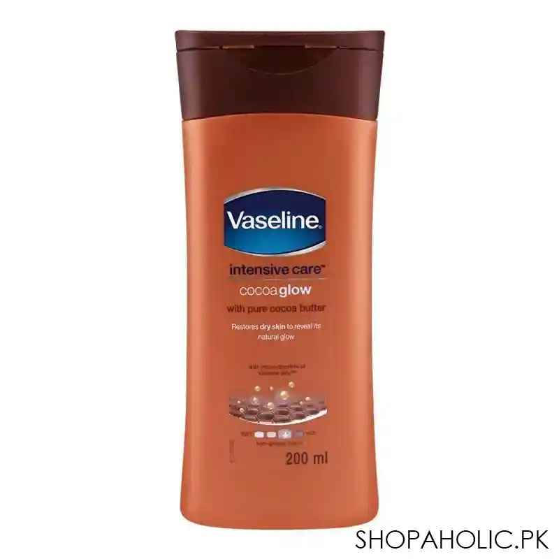 vaseline intensive care cocoa glow pure cocoa butter lotion 200ml (imported) main image