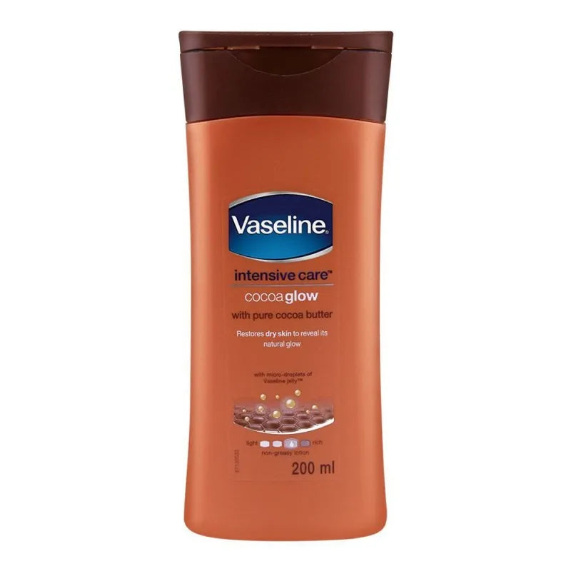 vaseline intensive care cocoa glow pure cocoa butter lotion 200ml (imported) main image