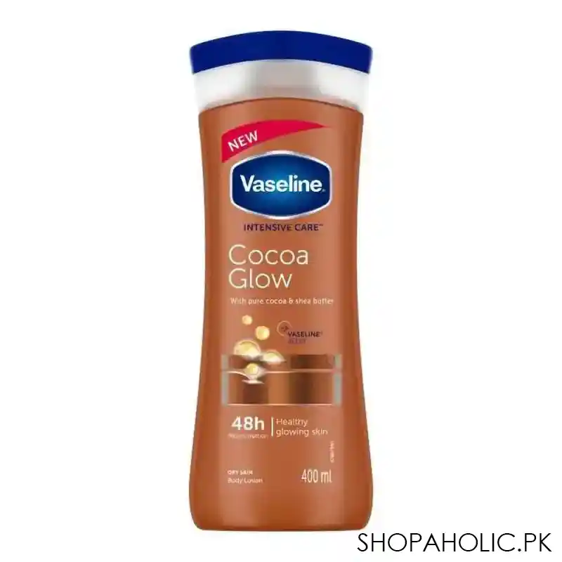 vaseline intensive care cocoa glow pure cocoa butter lotion 400ml (imported) main image