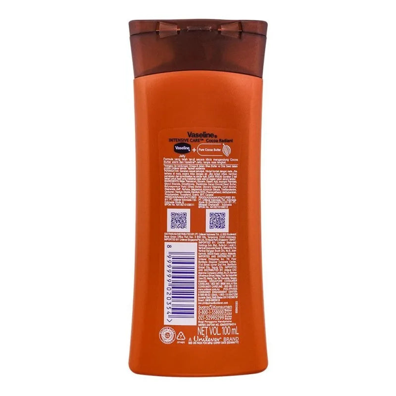 vaseline intensive care cocoa radiant pure cocoa butter body lotion, 100ml image2