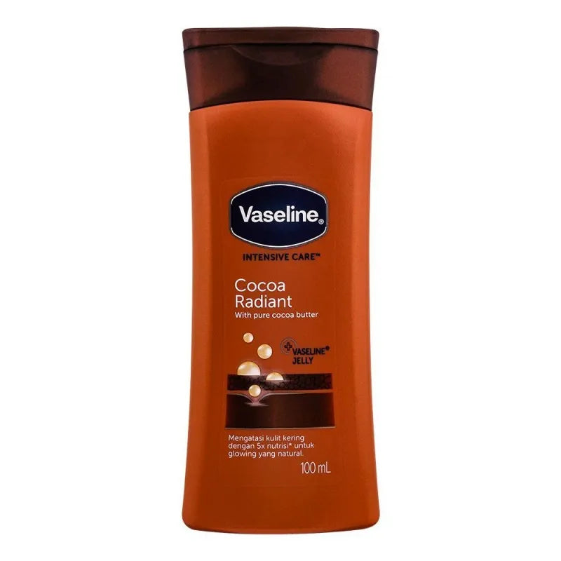 vaseline intensive care cocoa radiant pure cocoa butter body lotion, 100ml main image