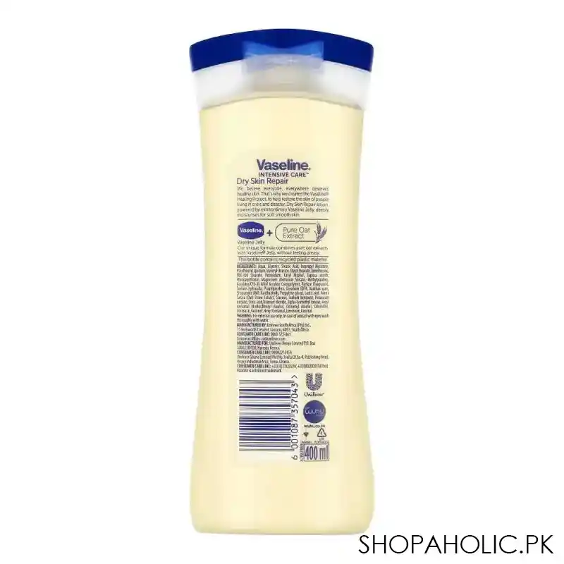 vaseline intensive care dry skin repair lotion 400ml (imported) image2