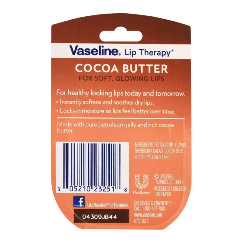 vaseline lip therapy lip balm, cocoa butter, 7gm image2