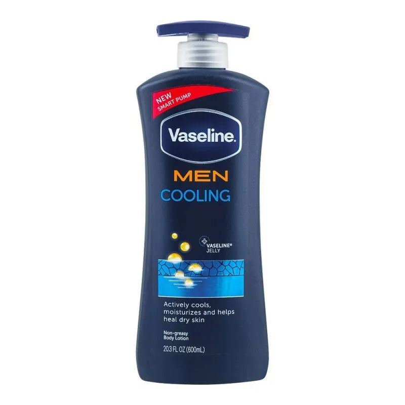 vaseline men healing moisture cooling body lotion, 600ml main image