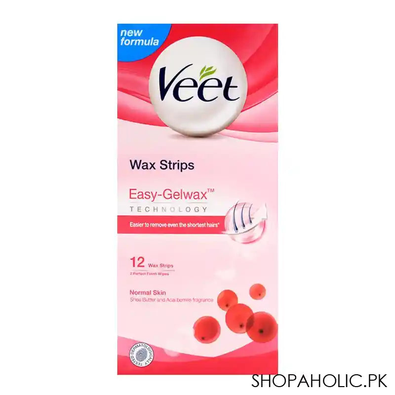 Veet Easy-Gelwax Shea Butter And Acai Berries Skin Wax Strips 12-Pack - Main Image