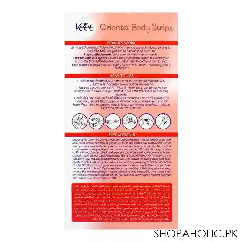 veet oriental rose & almond oil body strips 20 pack image2