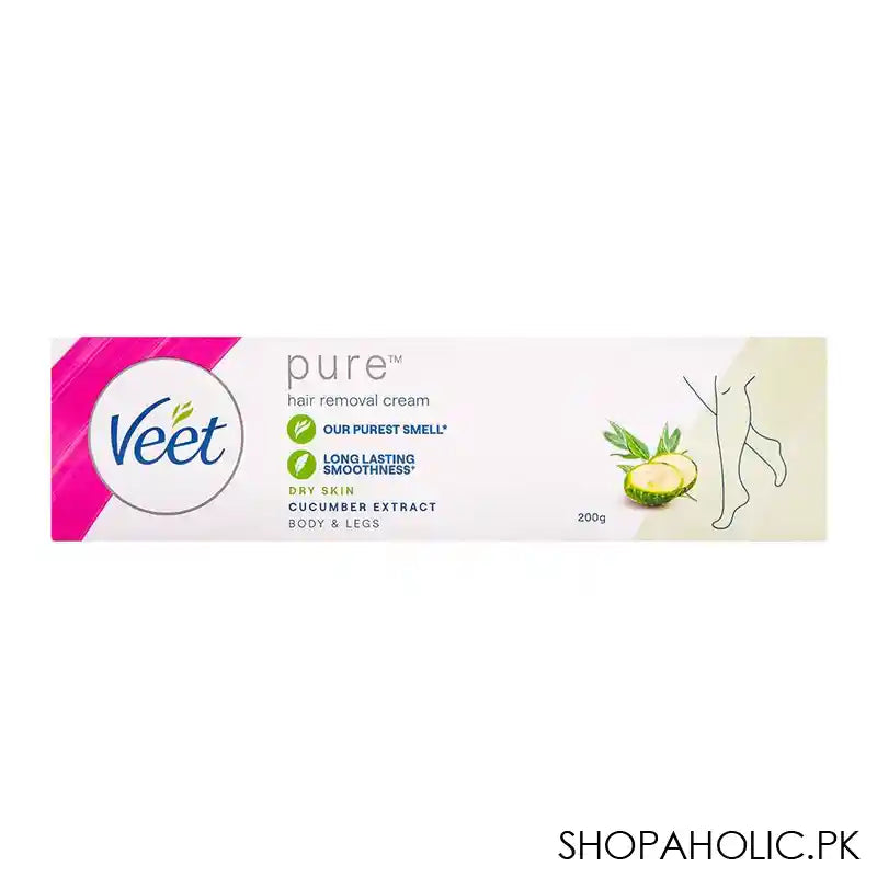 Veet Pure Cucumber Extract Dry Skin Hair Removal Cream, 200g - Image 5