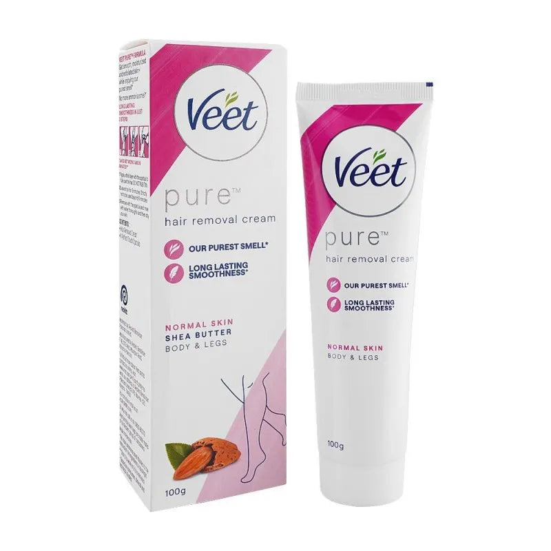 veet pure shea butter normal skin hair removal cream, 100ml main image