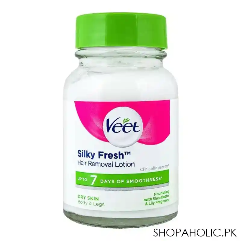 veet silky fresh hair removal lotion, body & legs, dry skin, 80g image2