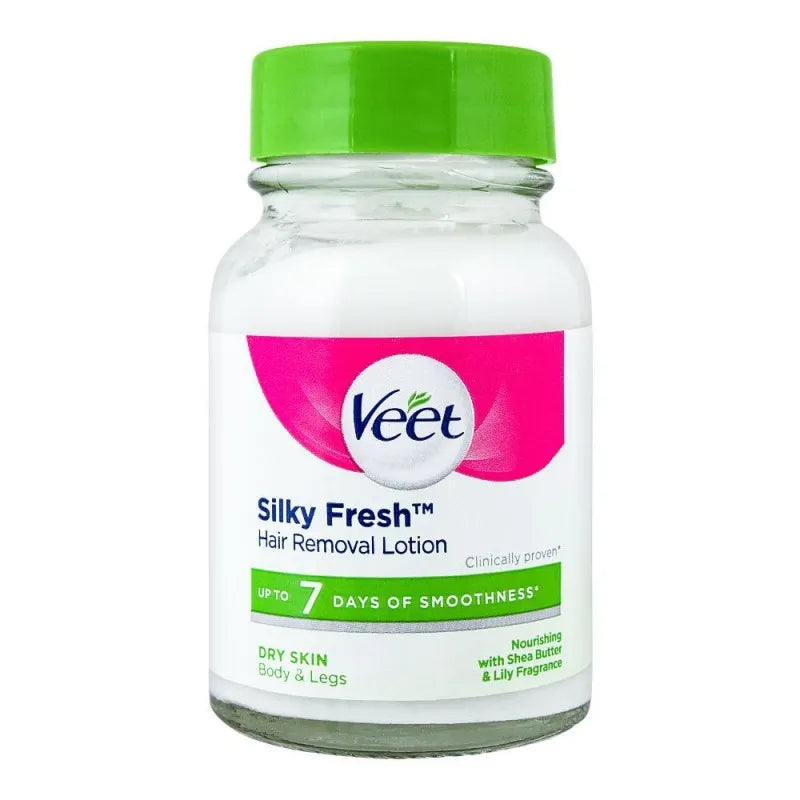 veet silky fresh hair removal lotion, body & legs, dry skin, 80g image2