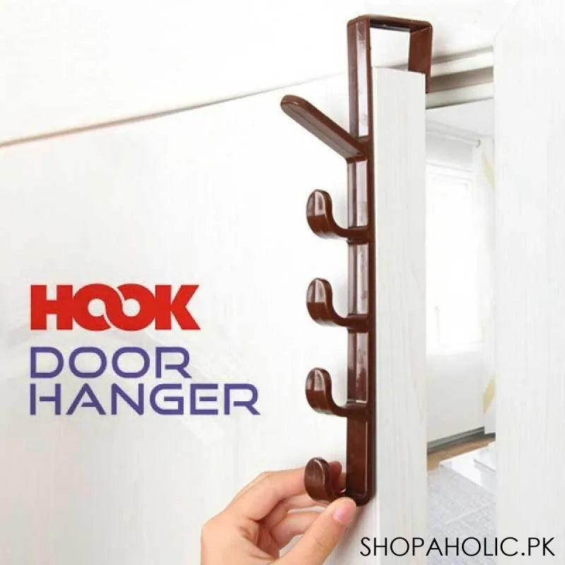 vertical hook over the door organizer holder with 5 level main image