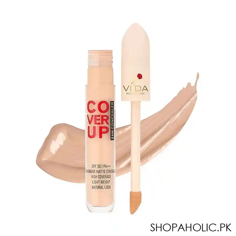 Vi'da New York Cover Up Concealer & Corrector, High Coverage, Lightweight, SPF 20, PA+++, 16 Light - Main Image