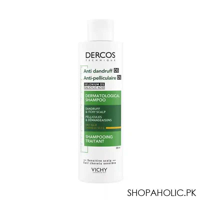 Vichy Dercos Anti-Dandruff Shampoo, For Dry Hair, 200ml - Main Image